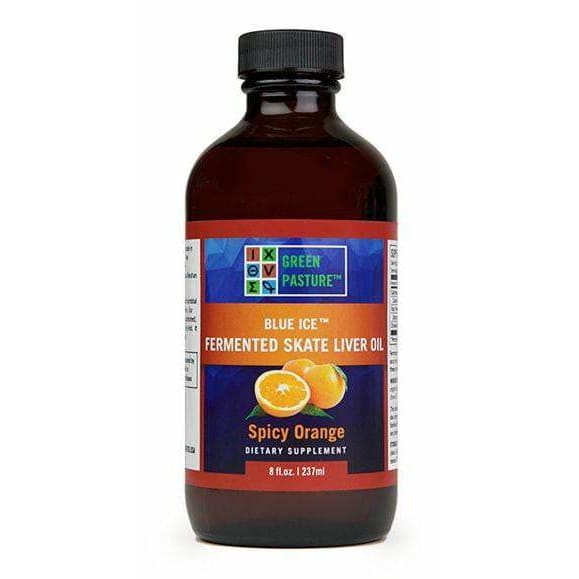 Blue Ice Fermented Skate Liver Oil Orange 8oz - Fish Oil