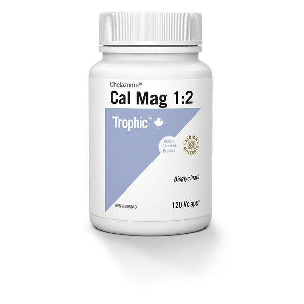 Chelazome Calcium Magnesium 1:2 120 Veggie Caps