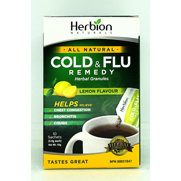 Cold and Flu Remedy Lemon 10 Packets - ImmuneCold