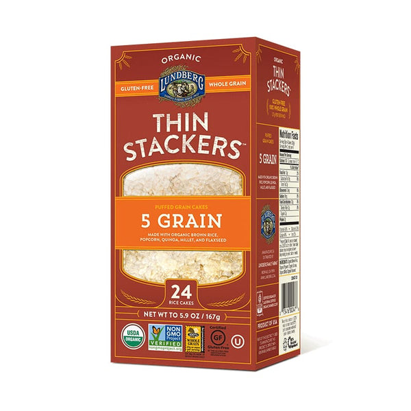 Organic 5Grain Thin Stackers 167g - Chips