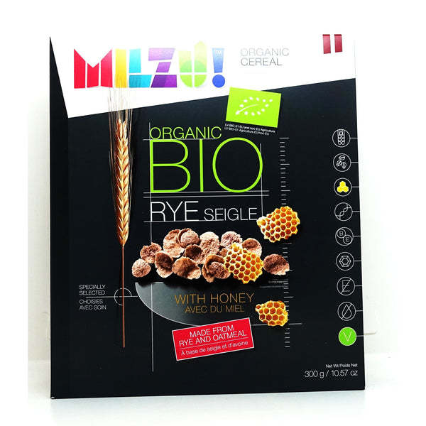 Organic Bio Rye Flakes Honey Cereal 300g