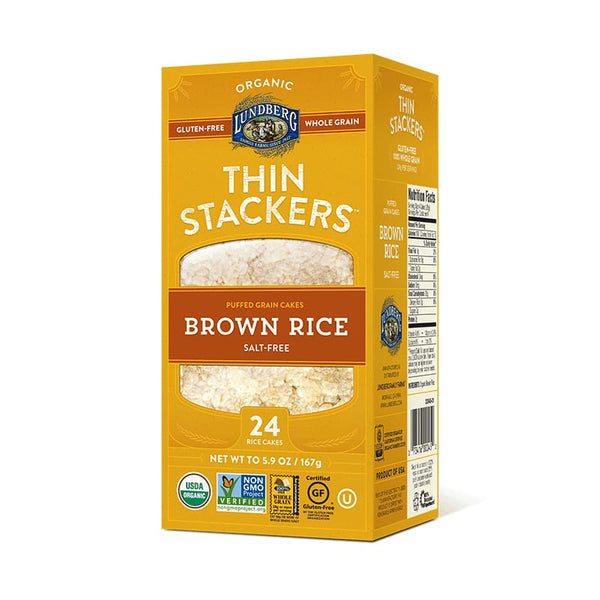 Organic Brown Rice Salt Free Stackers167g - Chips