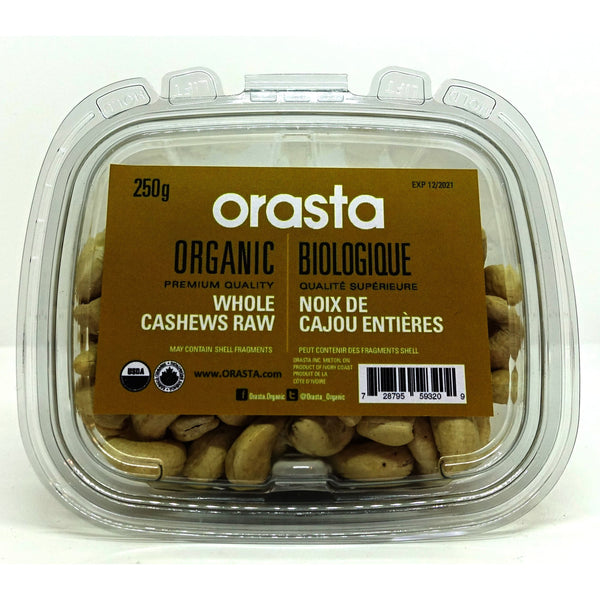 Organic Cashews Raw 250g