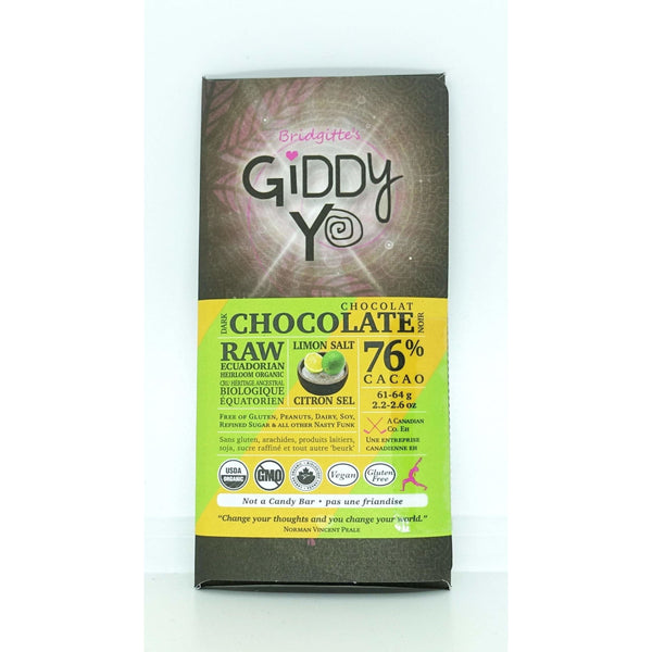 Organic Ecuador Chocolate Lemon Salt 82% 62g - Chocolate