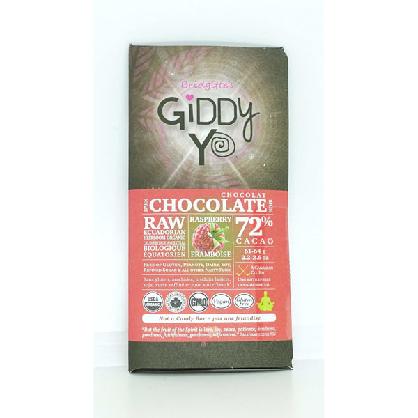 Organic Ecuador Chocolate Raspberry 72% 62g - Chocolate