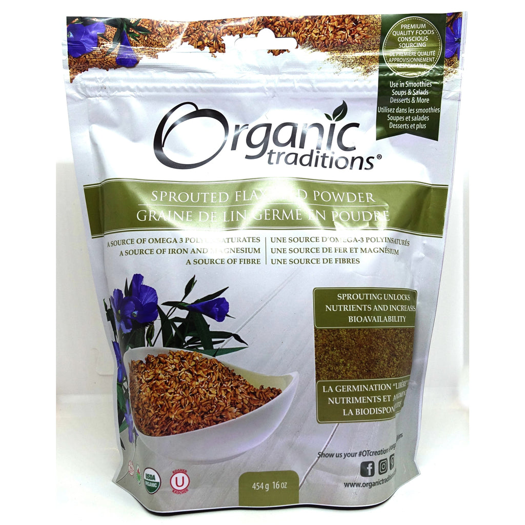 Organic Sprouted Flax Powder 454g | Qi Natural Food