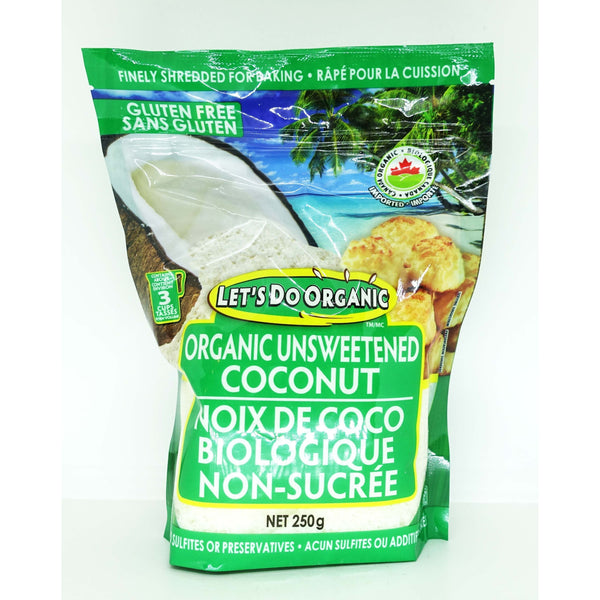 Organic Unsweetened Coconut 250g - Coconuts