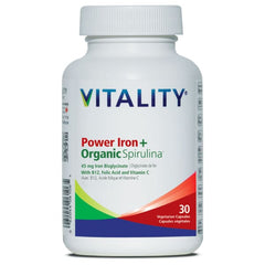Power Iron+ Organic Spirulina 30 Veggie Caps