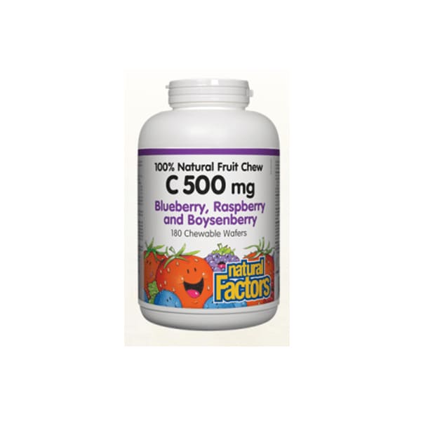 Vitamin C 500mg Blueberry Raspberry and Boysenberry Chewable Wafers 180 Tablets - VitaminC