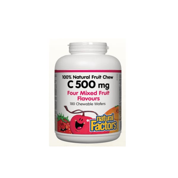 Vitamin C 500mg Four Mixed Fruit Flavors Chewable Wafers 180 Tablets - VitaminC